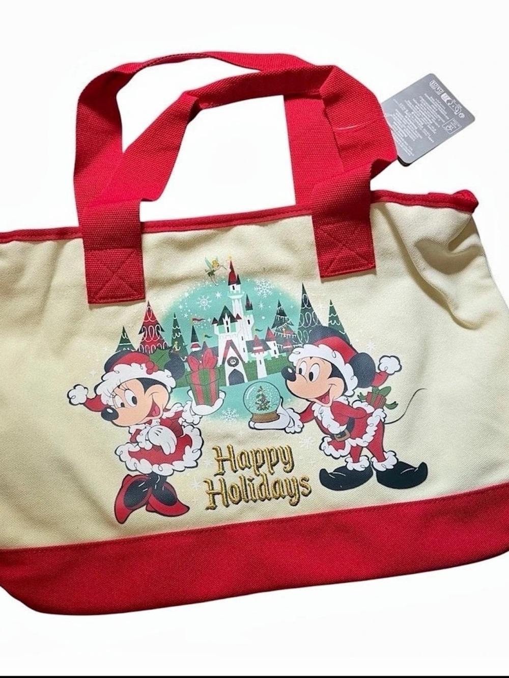 Disney Mickey and Minnie Mouse Happy Holidays Canvas NWT